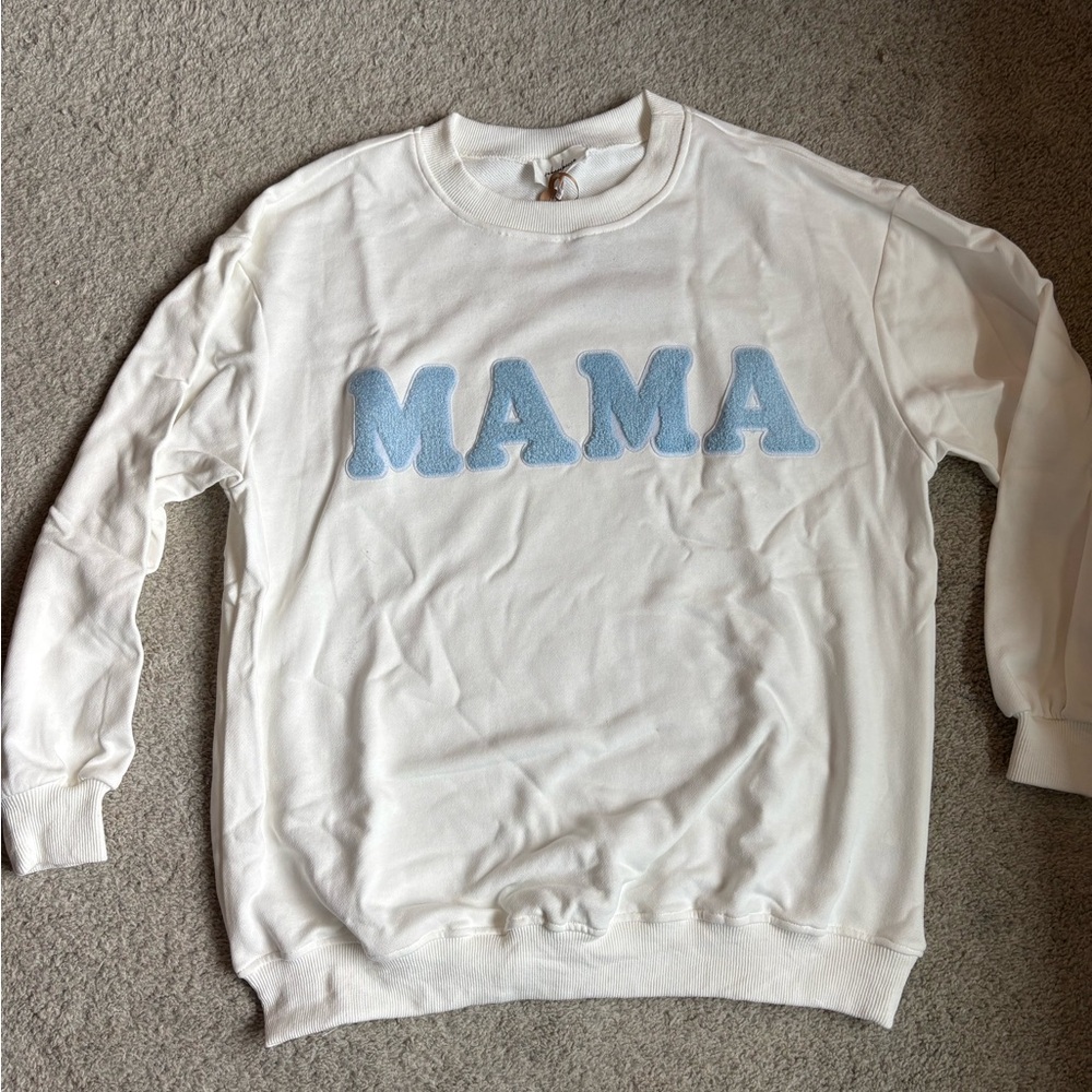 White 'MAMA' Sweatshirt